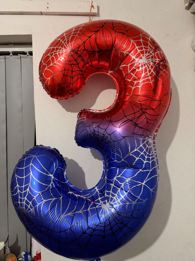 SpidermAn themed foil ballons