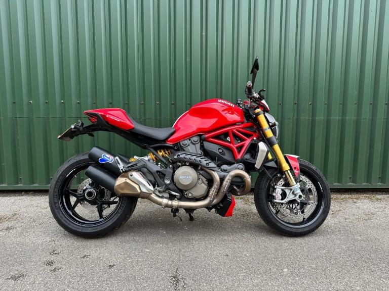 Ducati Monster 1200S White Stripe 2015 Red 23k Full Ducati History Ohlins