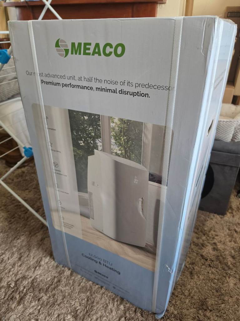 Meaco Cirro 12000 BTU Super Quiet Smart Portable Air Conditioner and Heater, White