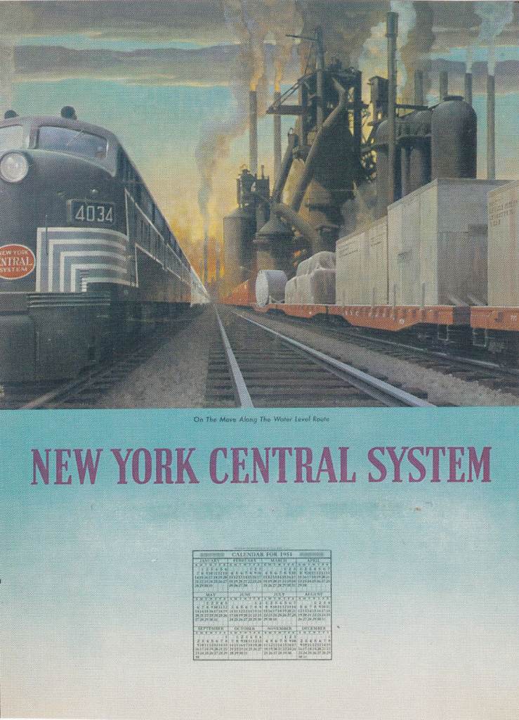 76. A Rare Original Print of an Art Deco Advertisement of the Day New York Central System