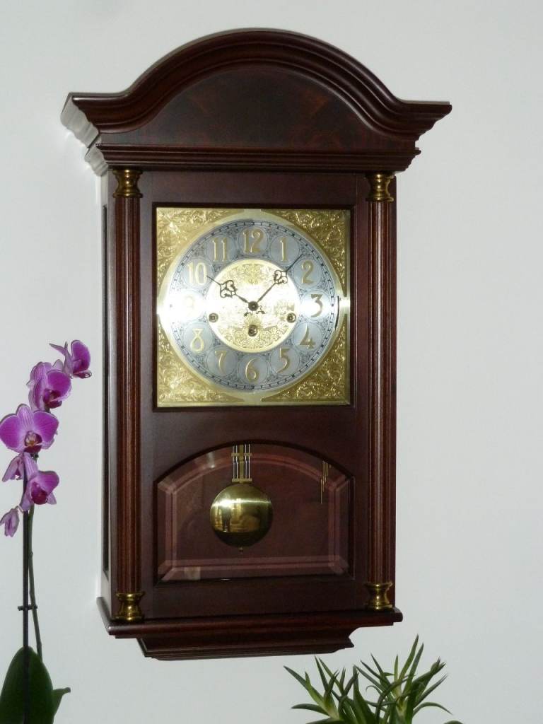 Scarce American Sligh Hermle Pendulum Triple 3 Tune Westminster Chime Wall Clock