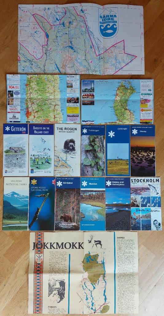 Stockholm guide + 15 maps/leaflets on Swedish National Parks & nature reserves