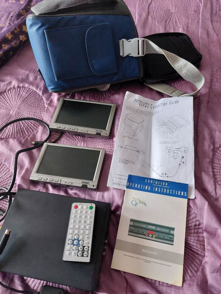 Centurion Portable DVD Player with Twin Screens and Bag