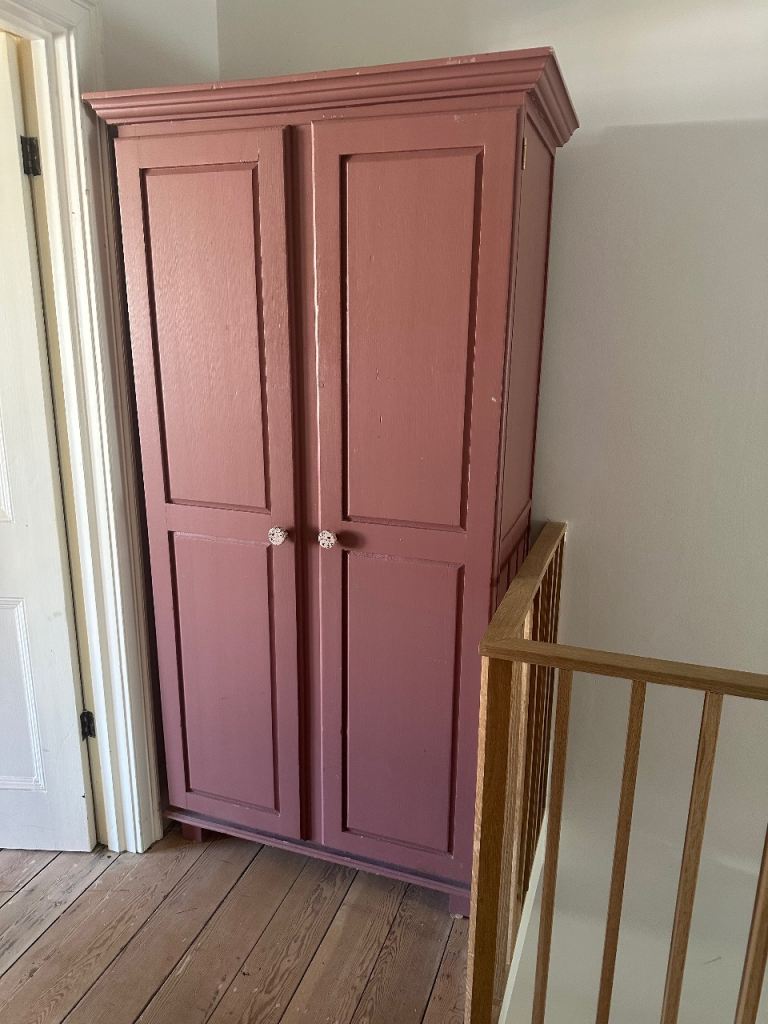 Hand painted wooden wardrobe