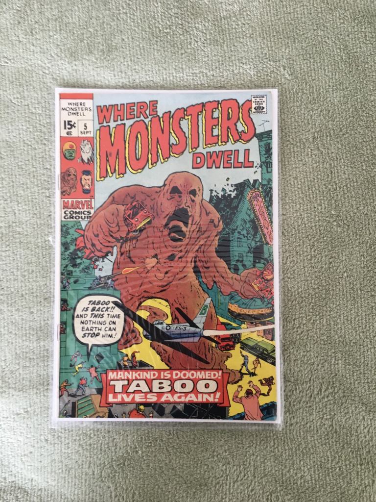 Marvel comics Where monsters dwell #5 1970 original comic 