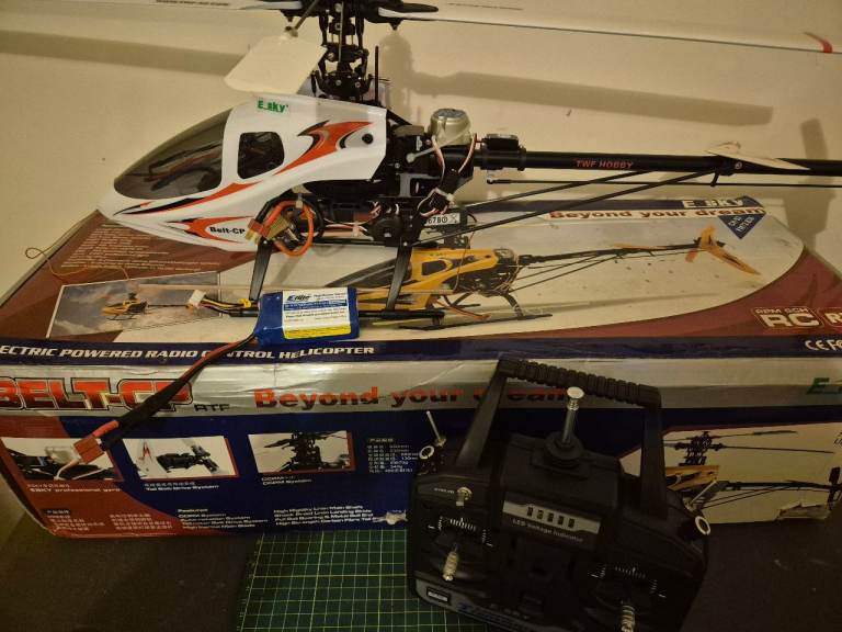 Belt-CP RC Electric Helicopter with Transmitter and Box etc  swap for rc nitro car / cb radio kit  