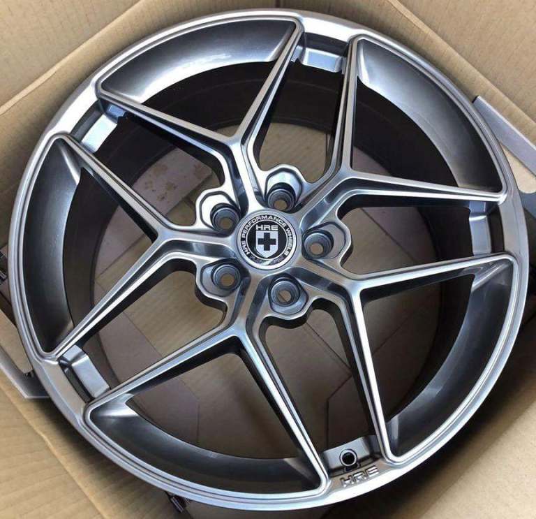 TESLA MODEL 3 PERFORMANCE 4x 20'' HRE FF11 LIQUID METAL 9J 10J NEW ALLOY WHEELS