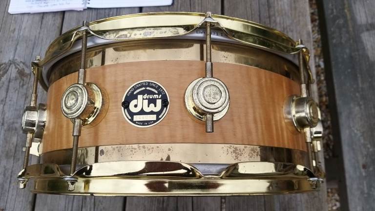 DW Drum Workshop Edge snare drum - 14 x 6 -  Curly maple - 1997 - Vintage