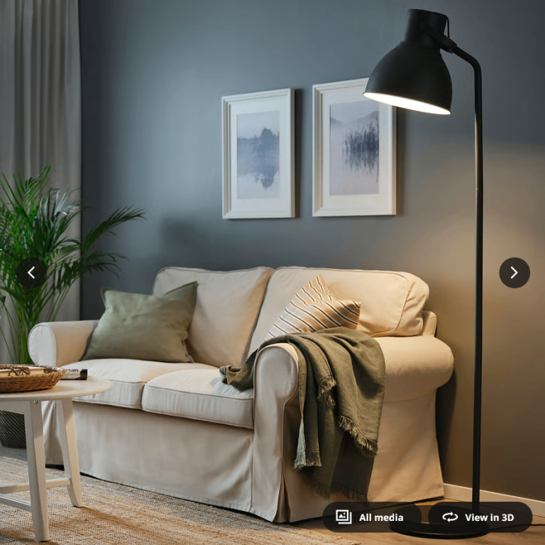 Charcoal Grey Ikea Hektar Metal Floor Lamp