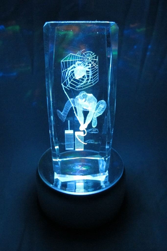 Glass Spiderman RGB Night Light