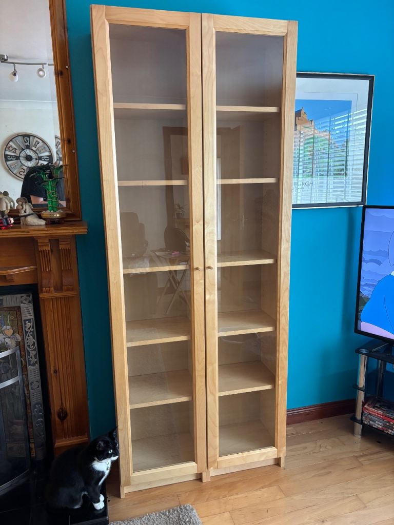 IKEA Billy Bookcase with Glass Doors