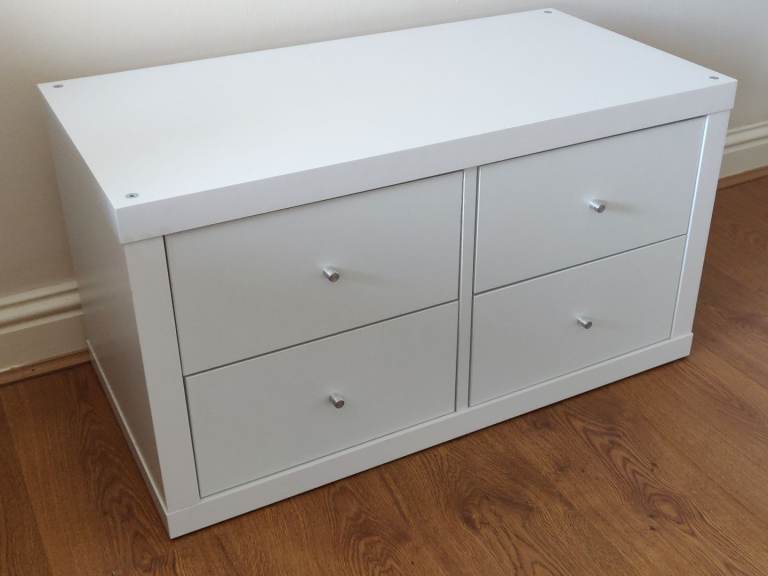 Ikea Kallax unit with drawer inserts