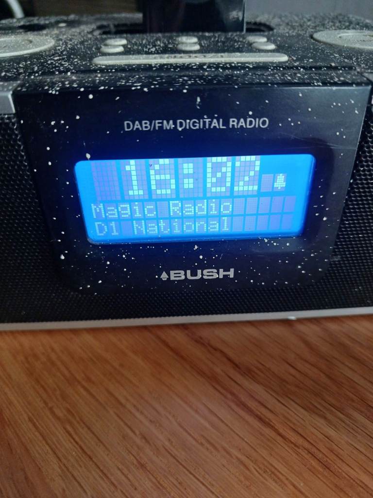 Bush DAB radio with docking station for ipod