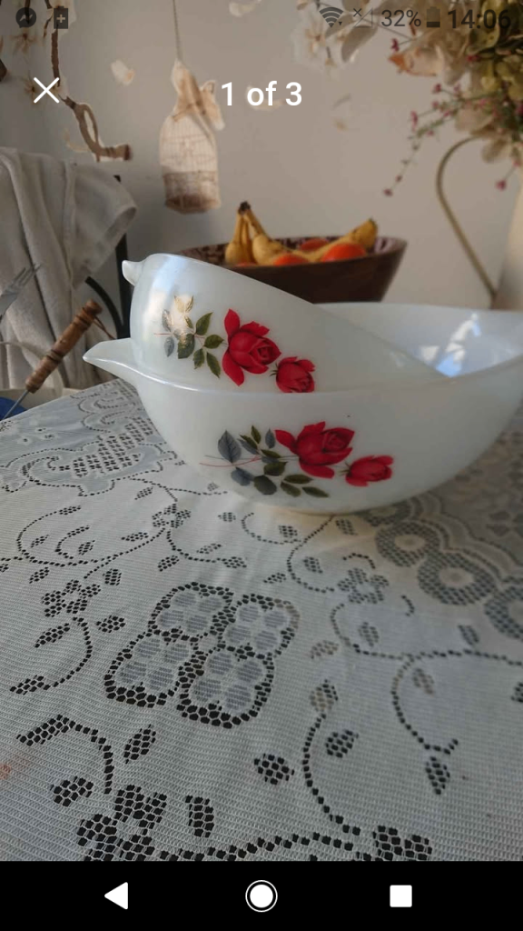 Two J&J Pyrex bowls  vintage Cinderella 
