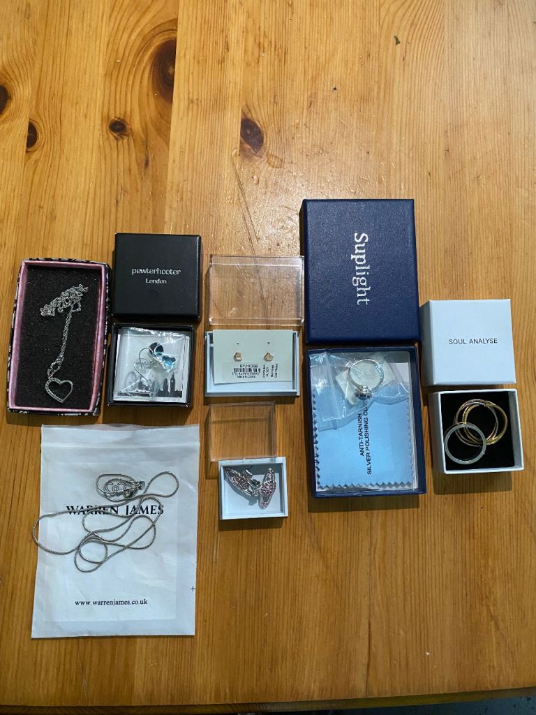 Jewellery Job Lot - Warren James, Suplight & Sterling Silver Pieces With Boxes