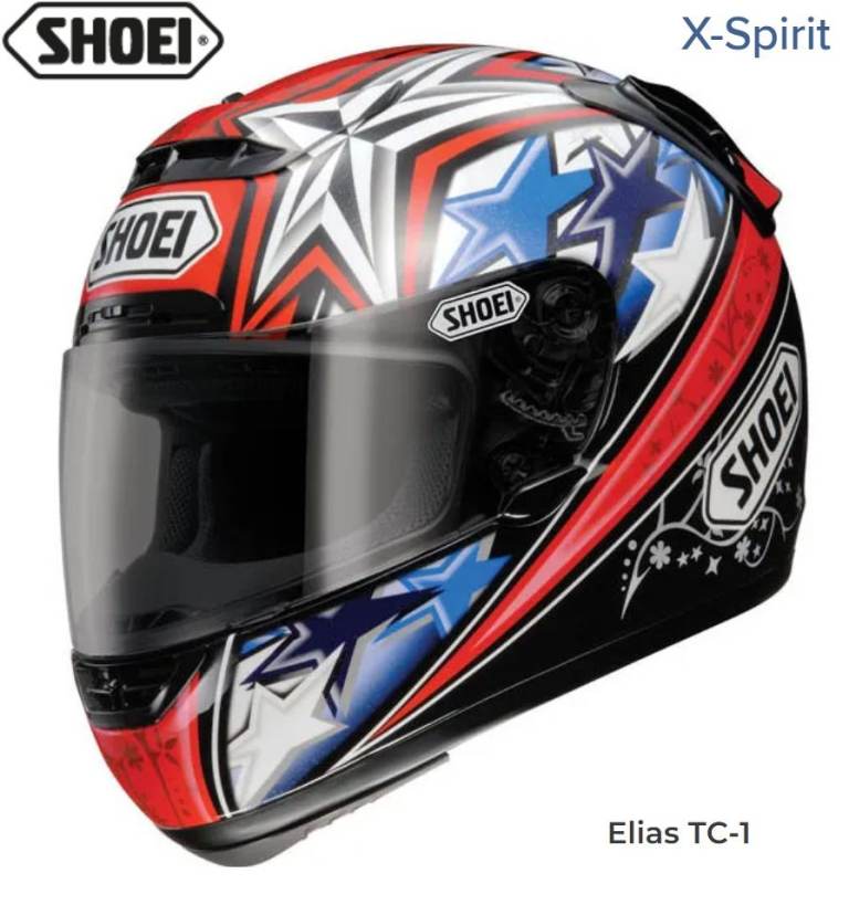 #SHOEI X-SPIRIT MOTORCYCLE HELMET - TONI ELIAS TC-1 - MEDIUM - MINT COND £170