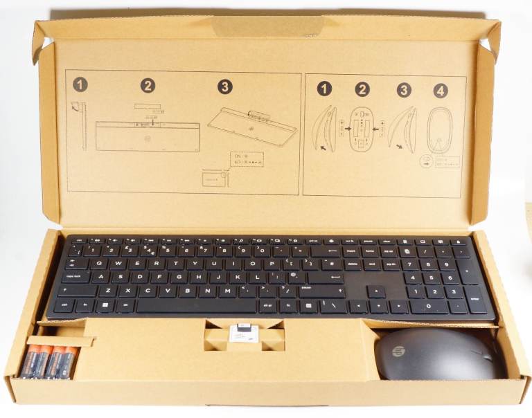 HP TPC-C002K Lifestyle Wireless UK Keyboard & Mouse -Black (Boxed)