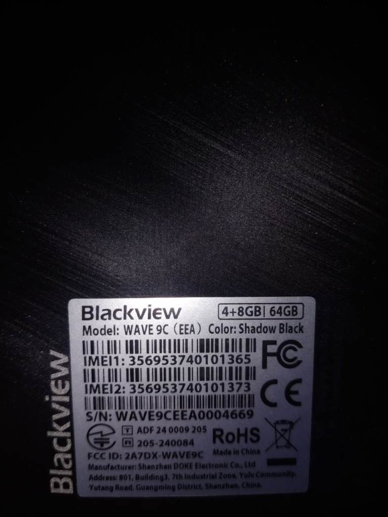 Blackview WAVE 9C Mobile Phone - Shadow Black, Good Condition