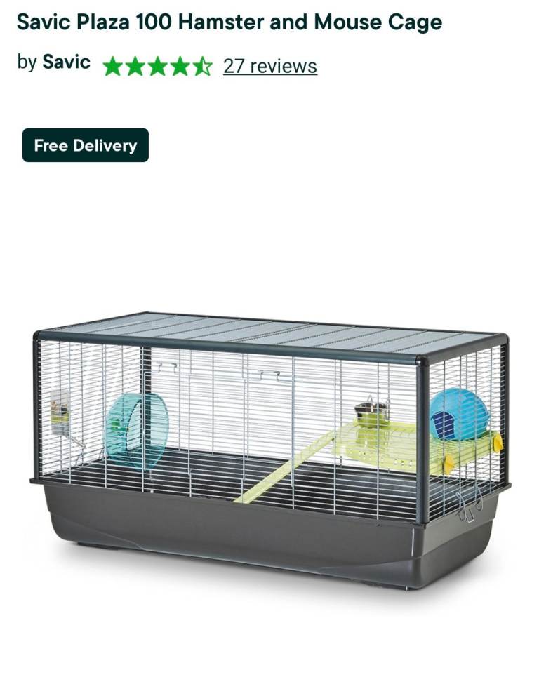 Savic Plaza 100 Hamster and Mouse Cage with Accessories
