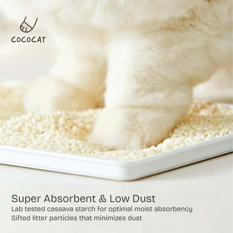 Cococat Cassava Cat Litter low dust dust free cat preferred