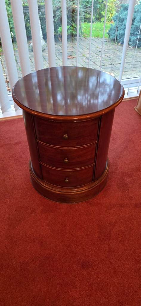 Willis & Gambier Round telephone/general cabinet with three draws
