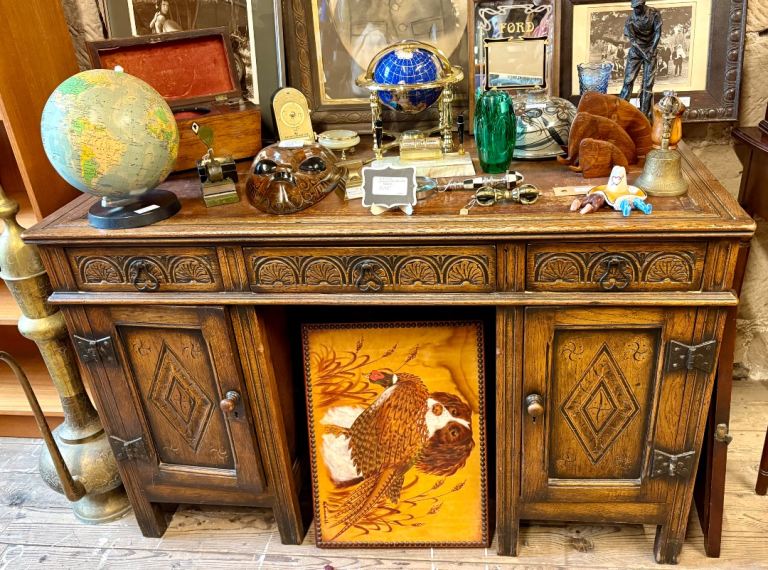 Antique Solid Oak Desk