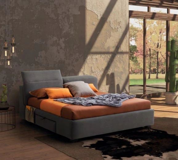 Custom-Made LeComfort Apollo Storage Bed - Diesis 008 Fabric