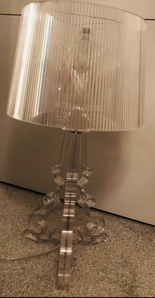 GENUINE KARTEL BOURGIE LAMP, CLEAR, BARGAIN PRICE AS THESE RETAIL FOR £345