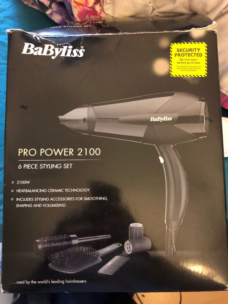BaByliss PRO POWER 2100 Hair Dryer 6-Piece Styling Set