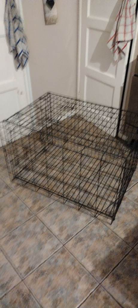 no offers LARGE PET CAGE WITH TOP AND SIDE DOOR 90cm x 64cm x 58 as new condition