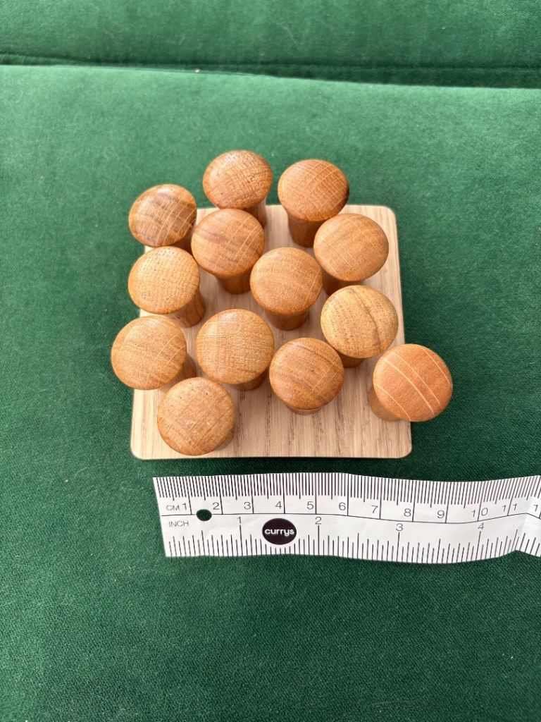 Set of 13 Wooden Mushroom drawer knobs - As Good As New