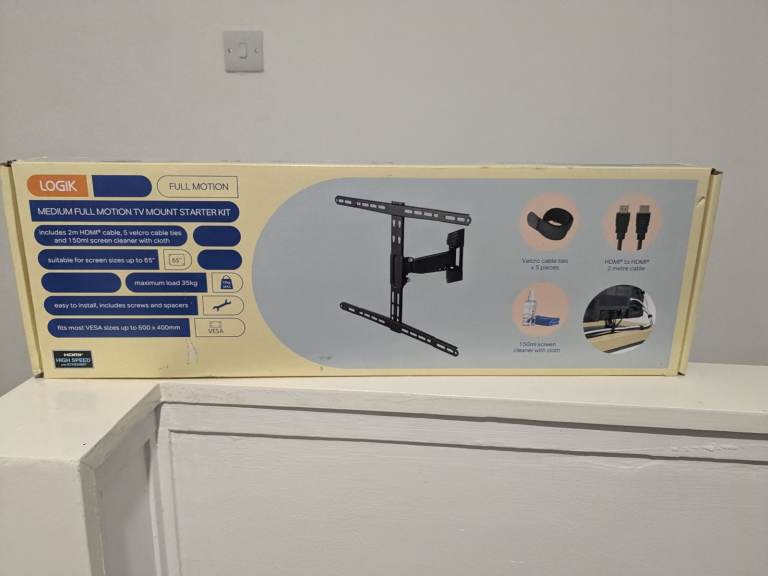 Full Motion TV Wall Mount for 65inch+(HDMI, cleaner, Ariel)