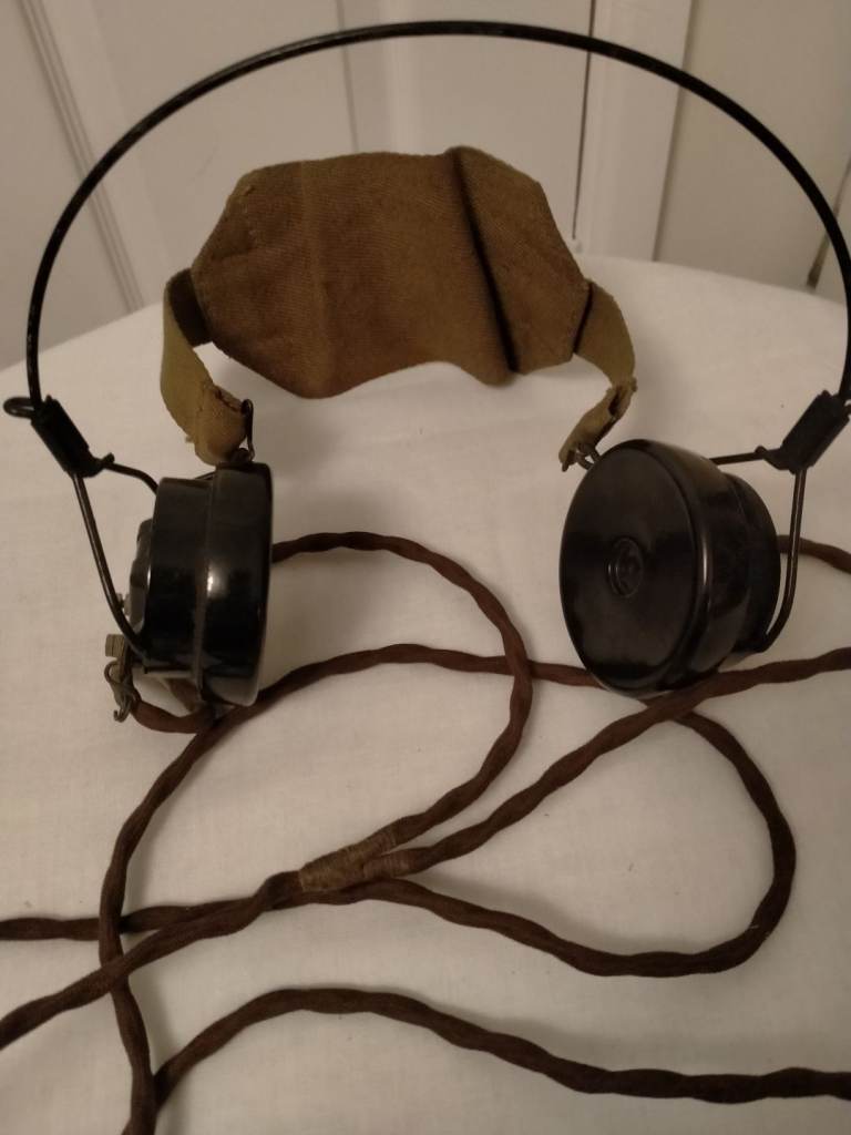 World War 2 Infantryman Pack Radio Headphones 🎧 DRL No.1 4035A