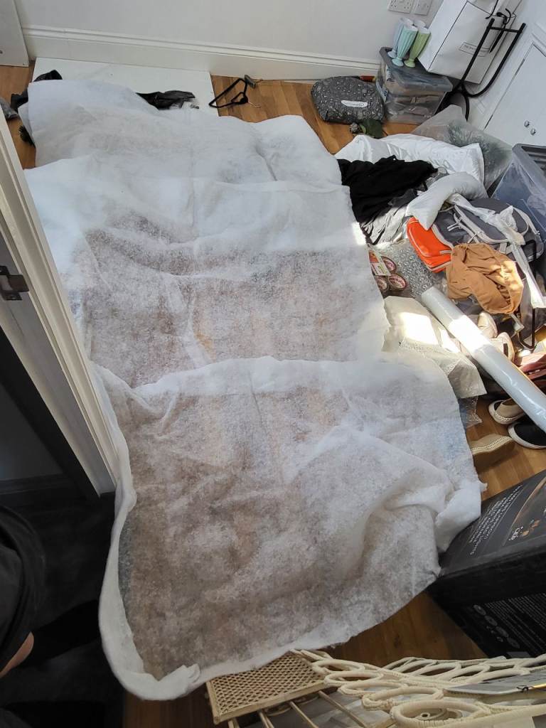 White Fabric Wadding for Upholstery or Crafts - FREE
