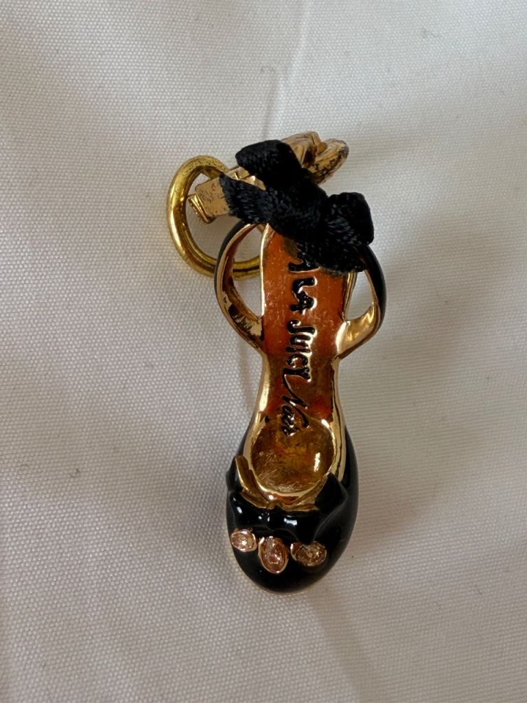 Authentic Vintage Juicy Couture Black Stiletto shoe charm Y2K. Rare 