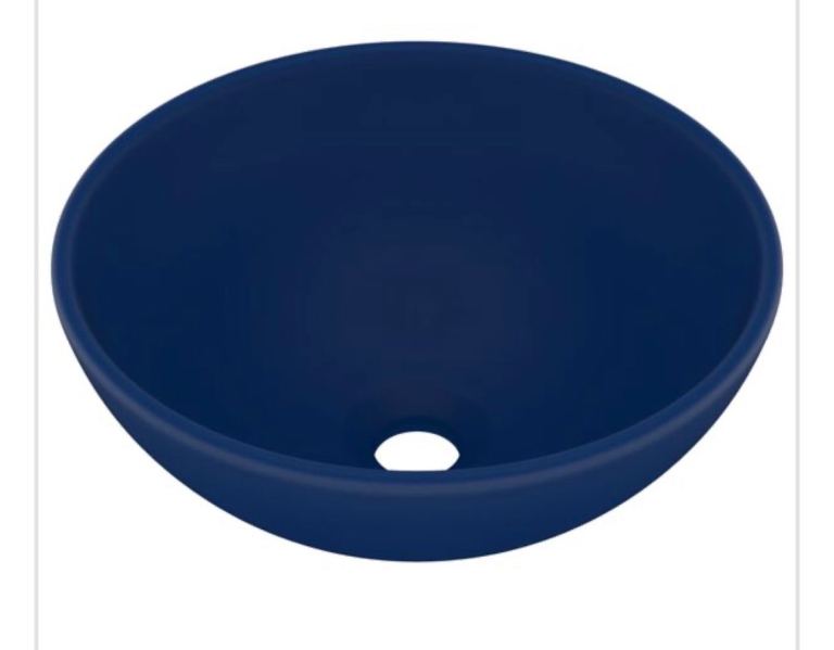 Dark blue ceramic basin sink 