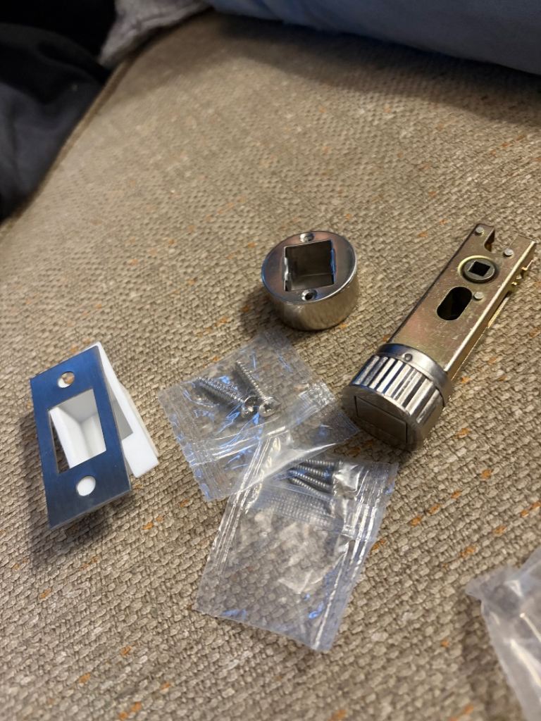 New Easy Deadbolt 67mm Polished Nickel Door Latch