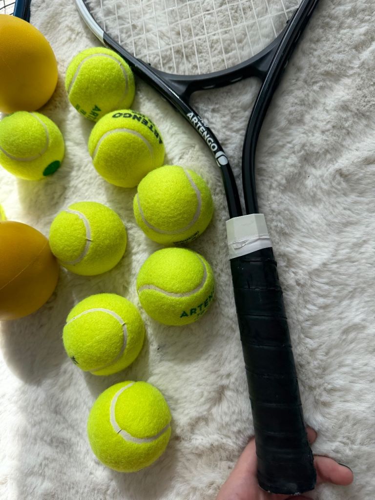 2 Tennis Rackets and Balls 
