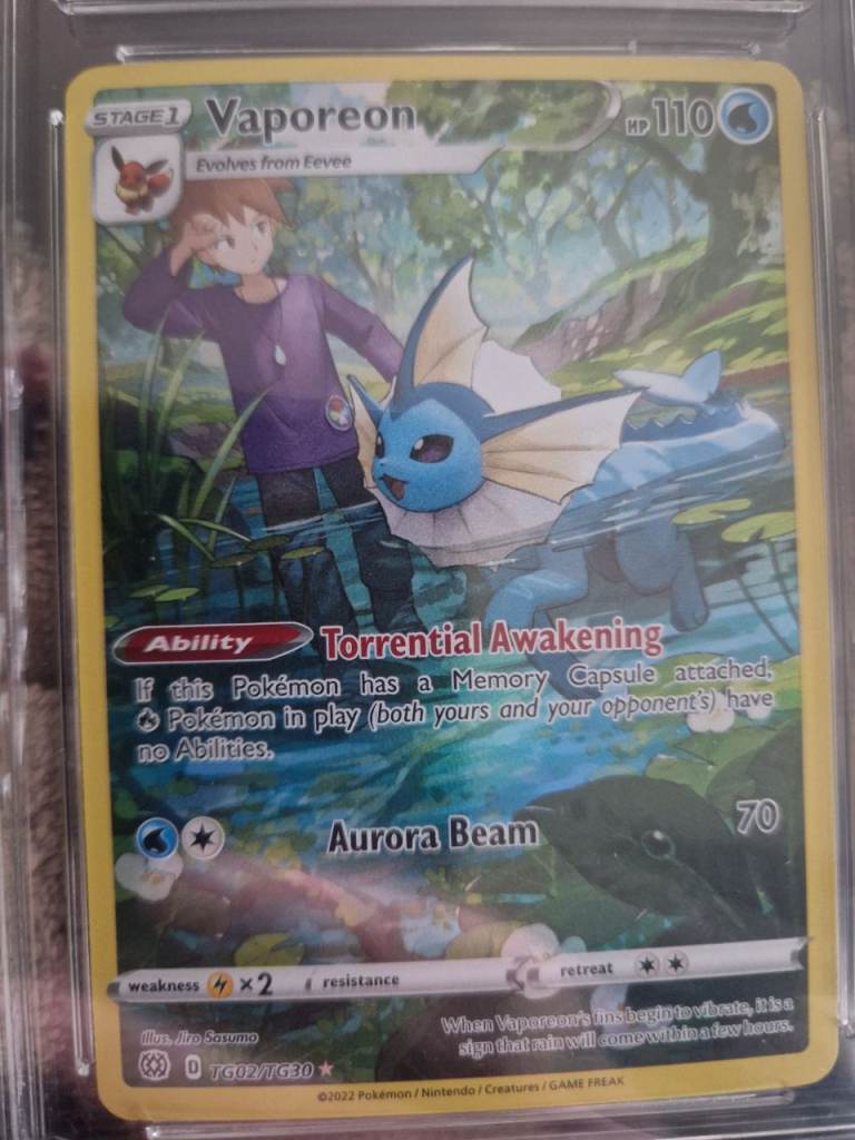Vaporeon special art slab grade 8