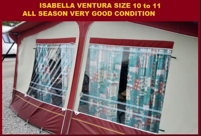 Caravan Awning Quality Isabella Ventura Size 10 to Size 11 ALL WEATHER