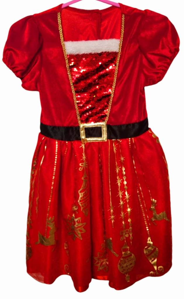Miss Santa Fancy Dress Costume for Girls – Festive Red Outfit (Age 5-6 Years)