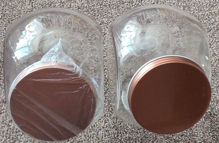 2 Glass Storage Jars - Unused