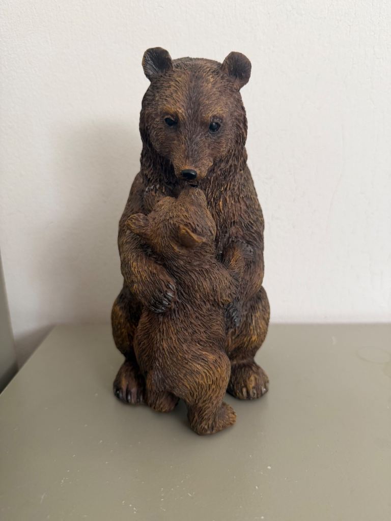 Rustic Bear & Cub Figurine