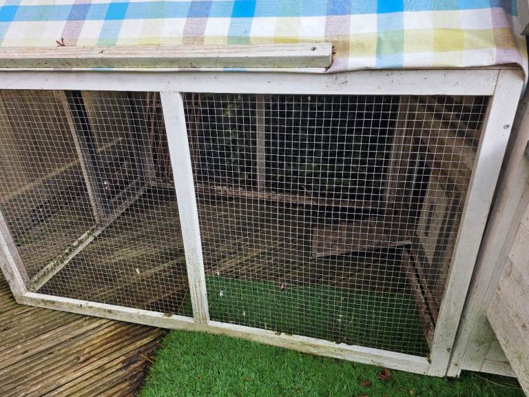 Wooden chicken coop with run