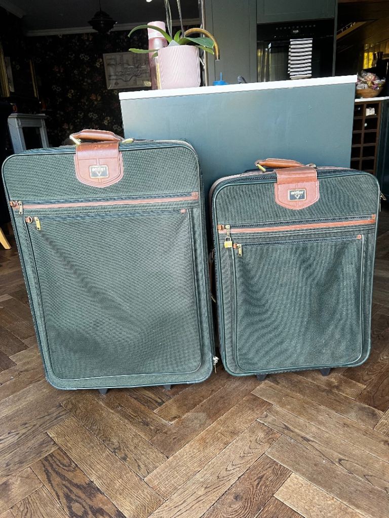 Antler Green Vintage Suitcases