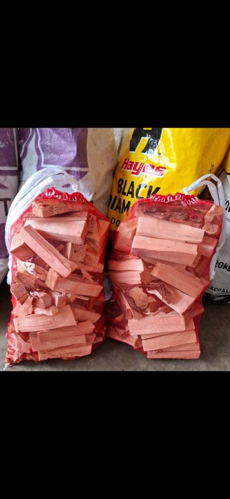 🔥 Hardwood Kiln Dried Firewood (100% Ash) - Kindling - Softwood Netting Bags - Smokeless Coal 🔥 