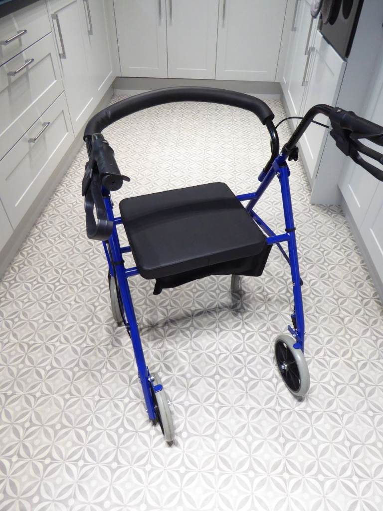 Folding Rollator Mobility 4 Wheel WALKER WAKING AID with seat