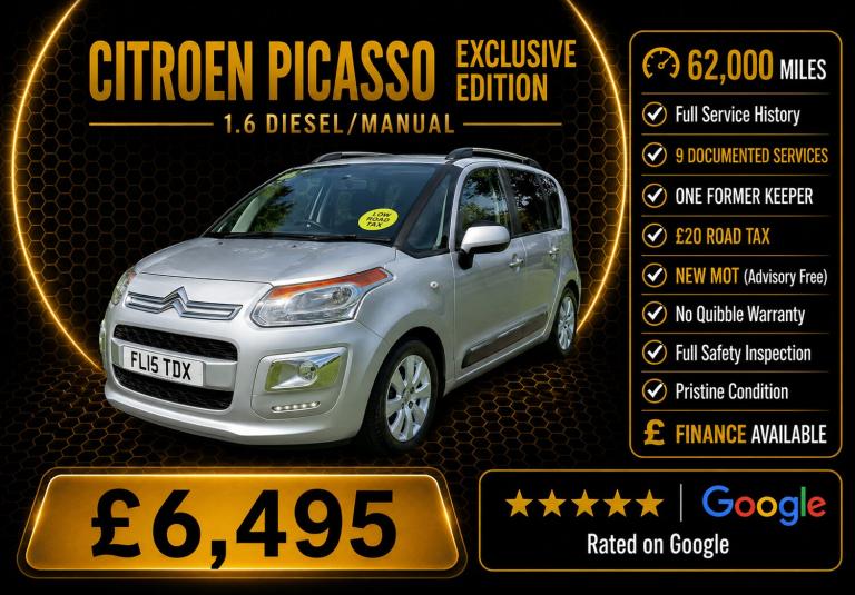 2015 Citroen C3 Picasso 1.6 HDi 8V Exclusive 5dr MPV Diesel Manual