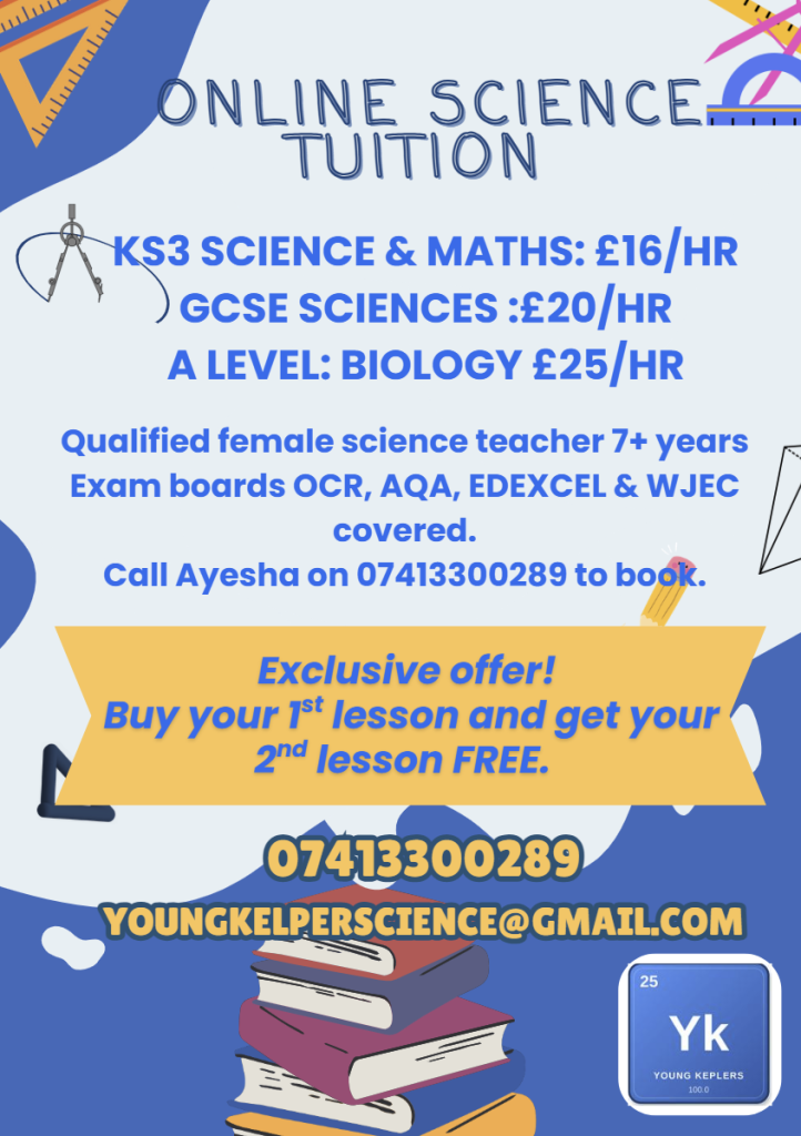 GCSE/KS3 Science Exam Prep remote/online lessons