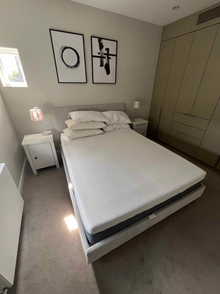 King Bed & Simba Hybrid Pro Mattress – Queen's Park NW6
